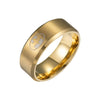 Wholesale Jewelry Stainless Steel Ring With Geometric Pattern Laser Marking And Electroplating For Men And Women