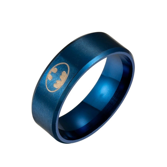 Wholesale Jewelry Stainless Steel Ring With Geometric Pattern Laser Marking And Electroplating For Men And Women