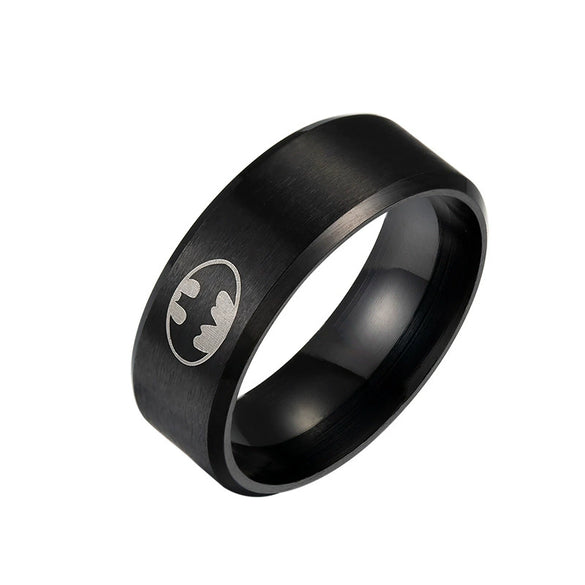 Wholesale Jewelry Stainless Steel Ring With Geometric Pattern Laser Marking And Electroplating For Men And Women