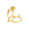 Wholesale Jewelry Stainless Steel Ring With Letters Numbers Text Electroplated