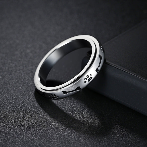 Wholesale Jewelry Stainless Steel Rotatable Stress Relief Ring Animal Zodiac Style Seiko