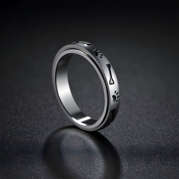 Wholesale Jewelry Stainless Steel Rotatable Stress Relief Ring Animal Zodiac Style Seiko