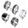 Wholesale Jewelry Stainless Steel Rotating Suit Ring With Geometric Pattern And Polishing Treatment
