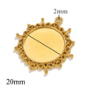 Wholesale Jewelry Stainless Steel Round Pendant Handmade Vacuum Plated Geometric Style