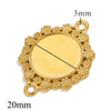 Wholesale Jewelry Stainless Steel Round Pendant Handmade Vacuum Plated Geometric Style