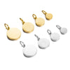 Wholesale Jewelry Stainless Steel Round Pendant Ring Mirror Polished Electroplated Diy Accessories
