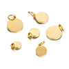 Wholesale Jewelry Stainless Steel Round Pendant Ring Mirror Polished Electroplated Diy Accessories
