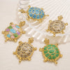 Wholesale Jewelry Stainless Steel Sea Turtle Pendant With Oil Drop Design And Electroplating Process