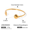 Wholesale Jewelry Stainless Steel Shell Geometric Electroplating Earrings And Bracelet
