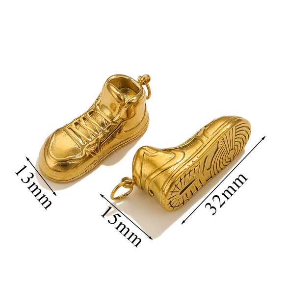 Wholesale Jewelry Stainless Steel Shoe Hook Pendant Ocean Life Pattern Electroplating Trendy Diy Accessories