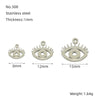 Wholesale Jewelry 316L Stainless Steel Smiley Face Pendant Necklace With 18K Gold Electroplating For Women