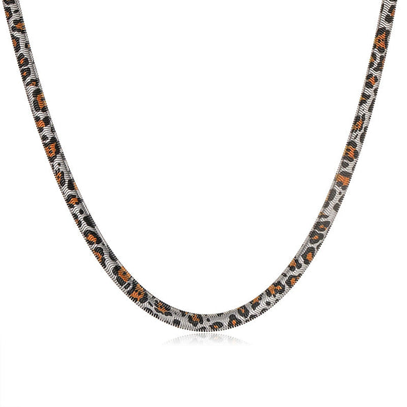 Wholesale Jewelry Stainless Steel Snake Bone Chain And Snake Pattern Earrings For Women With Electroplating Treatment And Personality Style