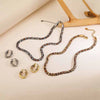 Wholesale Jewelry Stainless Steel Snake Bone Chain And Snake Pattern Earrings For Women With Electroplating Treatment And Personality Style