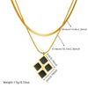 Wholesale Jewelry Stainless Steel Snake Bone Chain Electroplating Highend Women's Stacked Necklace Ring Earrings Set