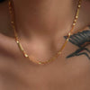 Wholesale Jewelry Stainless Steel Snake Bone Chain Geometric Electroplating Design Unisex Minimalist Style