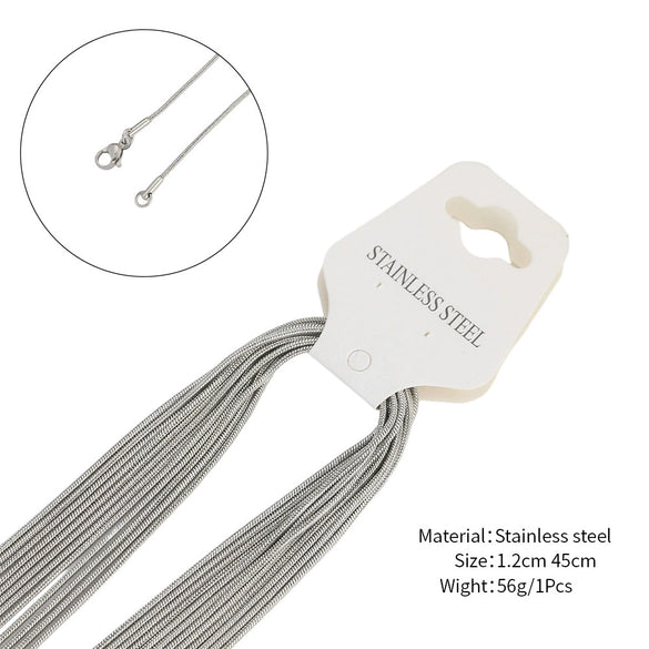Wholesale Jewelry Stainless Steel Snake Bone Chain With Wave Pattern And Electroplating Vacuum Plating For Diy Handmade Supplies