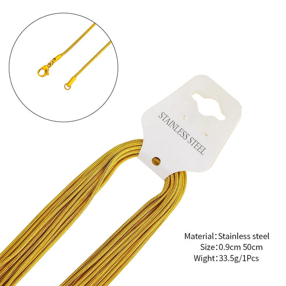 Wholesale Jewelry Stainless Steel Snake Bone Chain With Wave Pattern And Electroplating Vacuum Plating For Diy Handmade Supplies