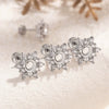 Wholesale Jewelry Stainless Steel Snowflake Ear Nail Accessories With Drilling Position Pin Screw And Polishing Process