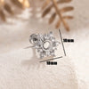 Wholesale Jewelry Stainless Steel Snowflake Ear Nail Accessories With Drilling Position Pin Screw And Polishing Process
