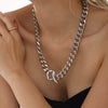 Wholesale Jewelry Stainless Steel Specialshaped Chain Necklace And Earrings Electroplating