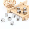 Wholesale Jewelry Stainless Steel Square Love Relief Electroplated Necklace Bracelet Accessories