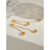 Wholesale Jewelry Stainless Steel Tassel Round Steel Ball Earrings For Women Electroplated