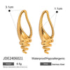 Wholesale Jewelry Stainless Steel Three Dimensional Long Hollow Conch Earrings With Animal And Zodiac Pattern And Electroplating Treatment For Women