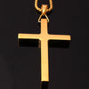 Wholesale Jewelry Stainless Steel Titanium Steel Cross Pendant Necklace For Men With Electroplating