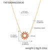 Wholesale Jewelry 316L Stainless Steel 316L Stainless Steel Electroplated Sunflower Style Necklace Bracelet Ring Set
