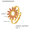 Wholesale Jewelry 316L Stainless Steel 316L Stainless Steel Electroplated Sunflower Style Necklace Bracelet Ring Set