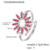 Wholesale Jewelry 316L Stainless Steel 316L Stainless Steel Electroplated Sunflower Style Necklace Bracelet Ring Set