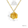 Wholesale Jewelry Stainless Steel Titanium Steel Flower Cross Chain Electroplated Earrings And Necklace