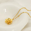 Wholesale Jewelry Stainless Steel Titanium Steel Flower Cross Chain Electroplated Earrings And Necklace