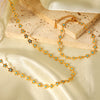 Wholesale Jewelry Stainless Steel Titanium Steel Flower Geometric Dripping Oil Design Clavicle Chain Necklace For Women