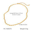 Wholesale Jewelry Stainless Steel Titanium Steel Flower Geometric Dripping Oil Design Clavicle Chain Necklace For Women