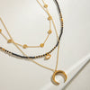 Wholesale Jewelry Stainless Steel Titanium Steel Geometric Bead Necklace Electroplating