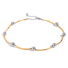Wholesale Jewelry Stainless Steel Titanium Steel Geometric Elbow Bead Necklace With Gold And Silver Color Matching And Electroplating