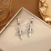 Wholesale Jewelry Stainless Steel Titanium Steel Geometric Electroplated Earringsnecklaces Set For Women