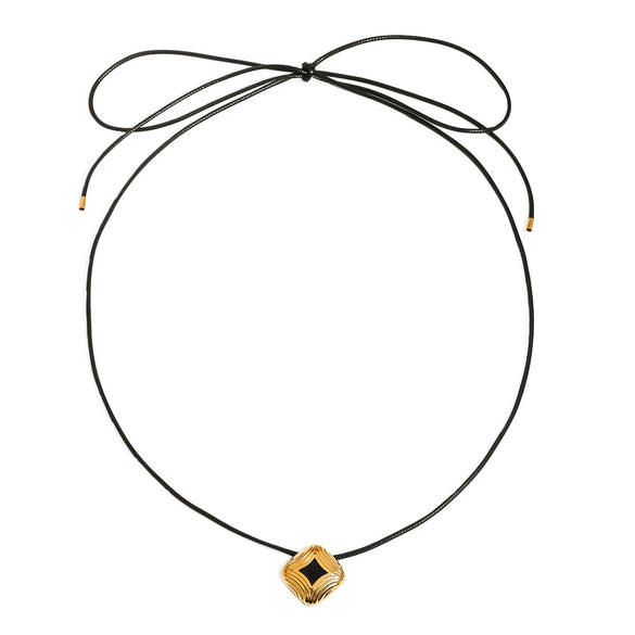 Wholesale Jewelry Stainless Steel Titanium Steel Geometric Electroplating Adjustable Necklace Pendant For Women