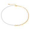 Wholesale Jewelry Stainless Steel Titanium Steel Geometric Loop Chain Necklace Electroplated