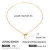 Wholesale Jewelry Stainless Steel Titanium Steel Geometric Otter Buckle Pearl Pendant Chain Necklace Electroplated