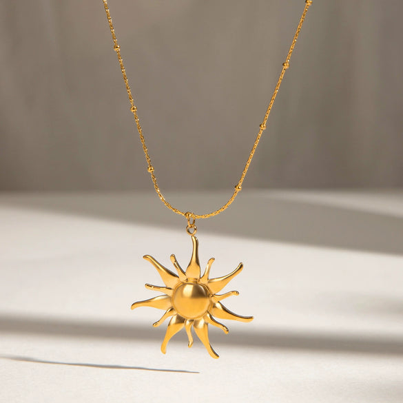 Wholesale Jewelry Stainless Steel Titanium Steel Geometric Pendant Necklace Electroplating