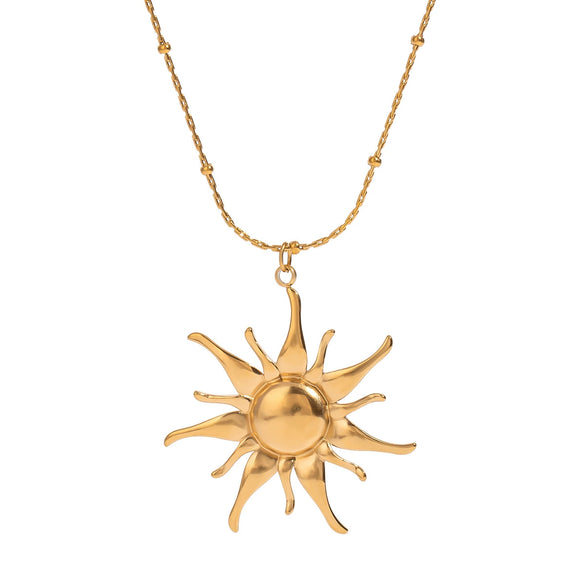 Wholesale Jewelry Stainless Steel Titanium Steel Geometric Pendant Necklace Electroplating