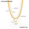 Wholesale Jewelry 316L Stainless Steel 316L Stainless Steel Geometric Round Bead Collarbone Necklace Multilayer Stacked Electroplating Style