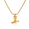 Wholesale Jewelry Stainless Steel Titanium Steel Geometric Snake Bone Chain Pendant Necklace With Electroplating