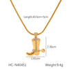 Wholesale Jewelry Stainless Steel Titanium Steel Geometric Snake Bone Chain Pendant Necklace With Electroplating