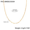 Wholesale Jewelry 316L Stainless Steel 316L Stainless Steel Geometric Style Electroplating Multielement Necklace For Women
