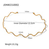 Wholesale Jewelry Stainless Steel Titanium Steel Geometric Wave Style 18K Vacuum Electroplated Collar For Women