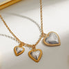 Wholesale Jewelry Stainless Steel Titanium Steel Heart Shape Electroplating Pendant Necklace