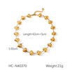 Wholesale Jewelry Stainless Steel Titanium Steel Love Heart Geometric Electroplated Necklace And Bracelet For Women